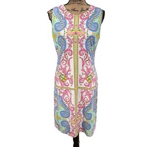 J. McLaughlin Sophia Sleeveless Shift Dress Catalina Cloth Size Medium